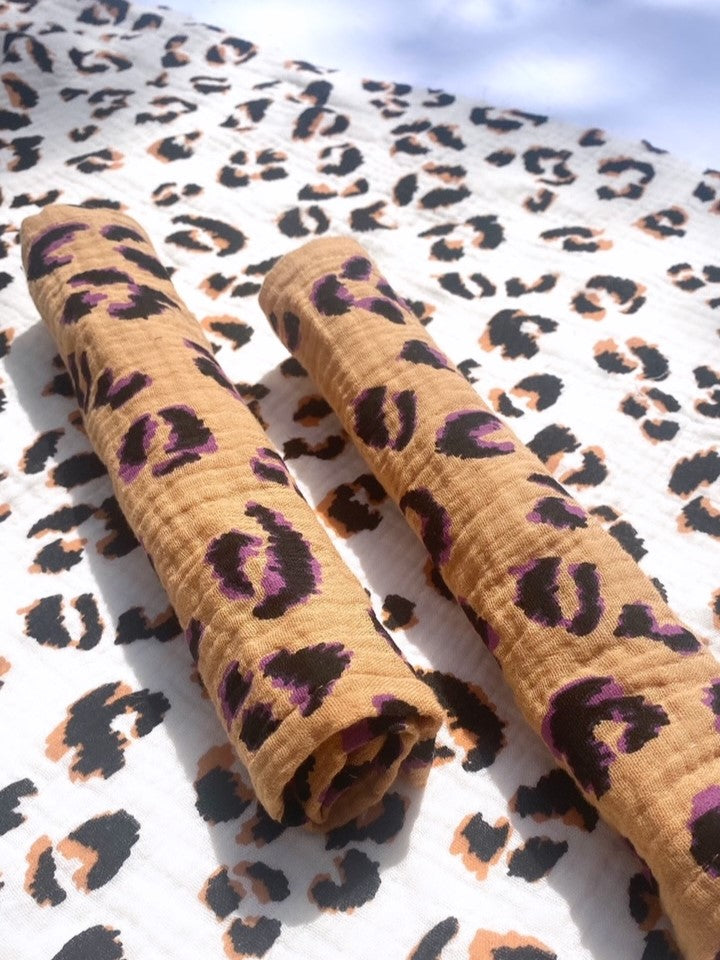 Violet Leopard Motif Placemat X2