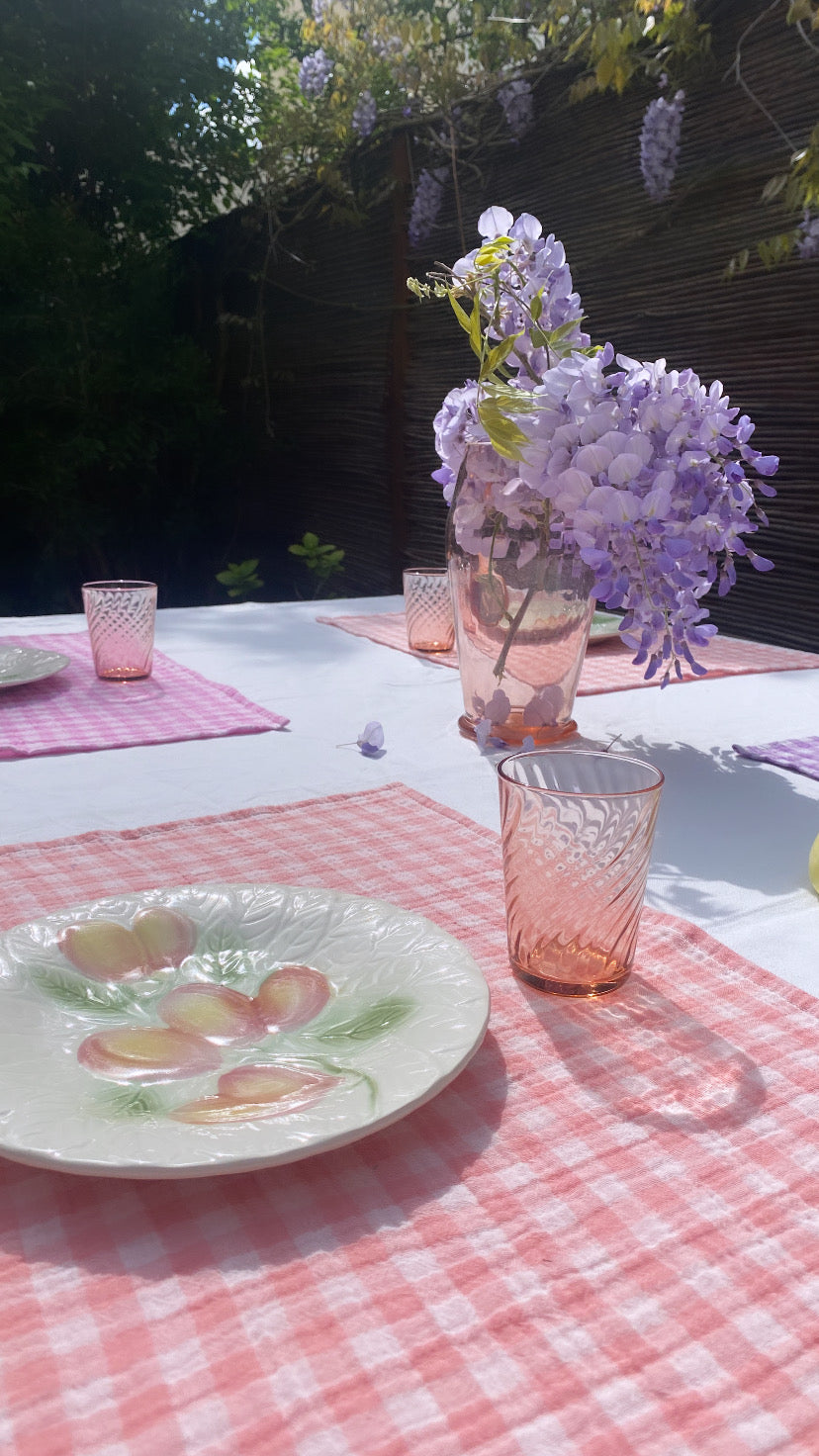 Barbapapa Pink Gingham Placemats X2