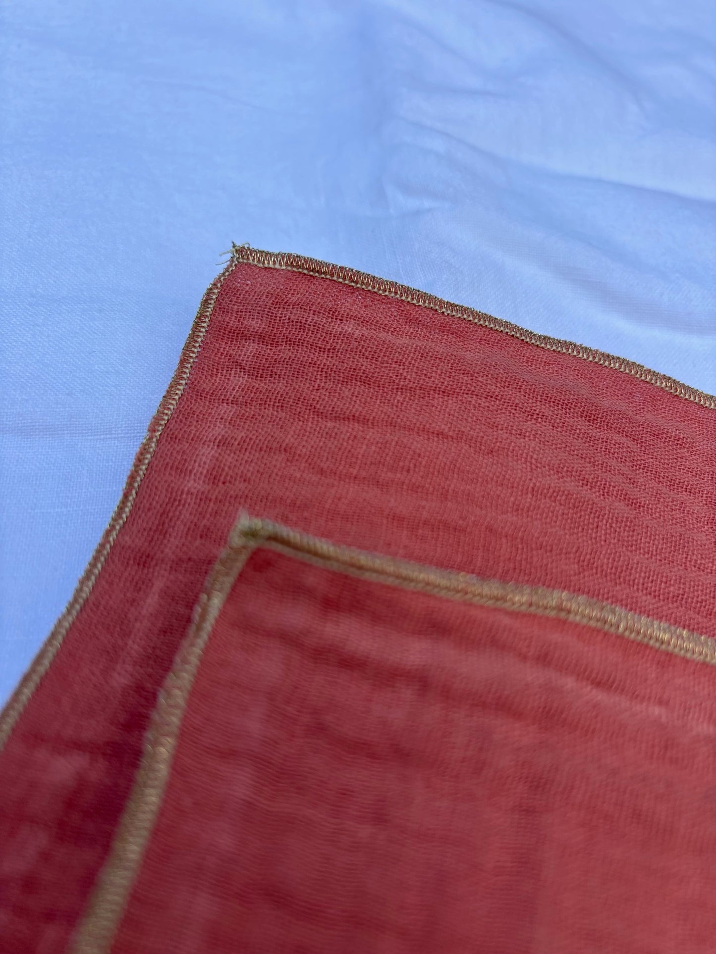 2 Serviettes de Table en Double Gaze de Coton – Rose Marsala– 40x40 cm