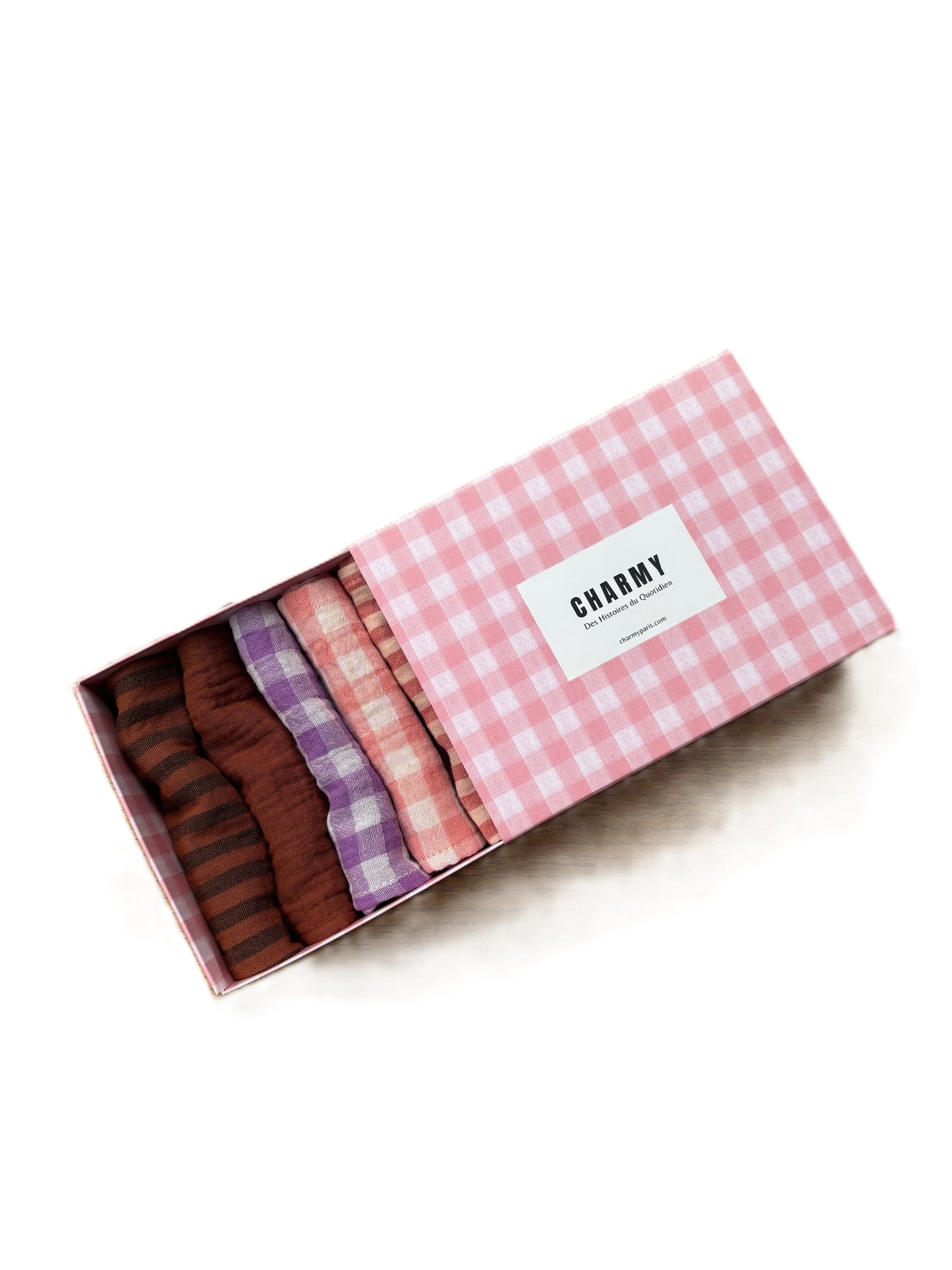 Coffret de 6 serviettes Cocktail - Palette d'Automne - Gaze de coton - 23x23cm