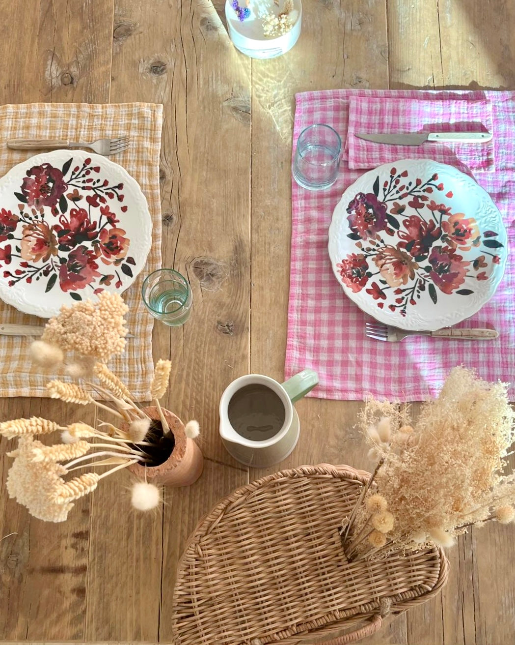 Ensemble de Table pour 2 – À Composer – Double Gaze de Coton