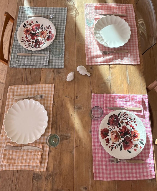 Ensemble de Table pour 4 – À Composer – Double Gaze de Coton