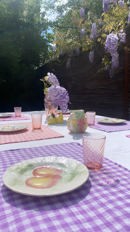 Wisteria Violet Gingham Placemats X2