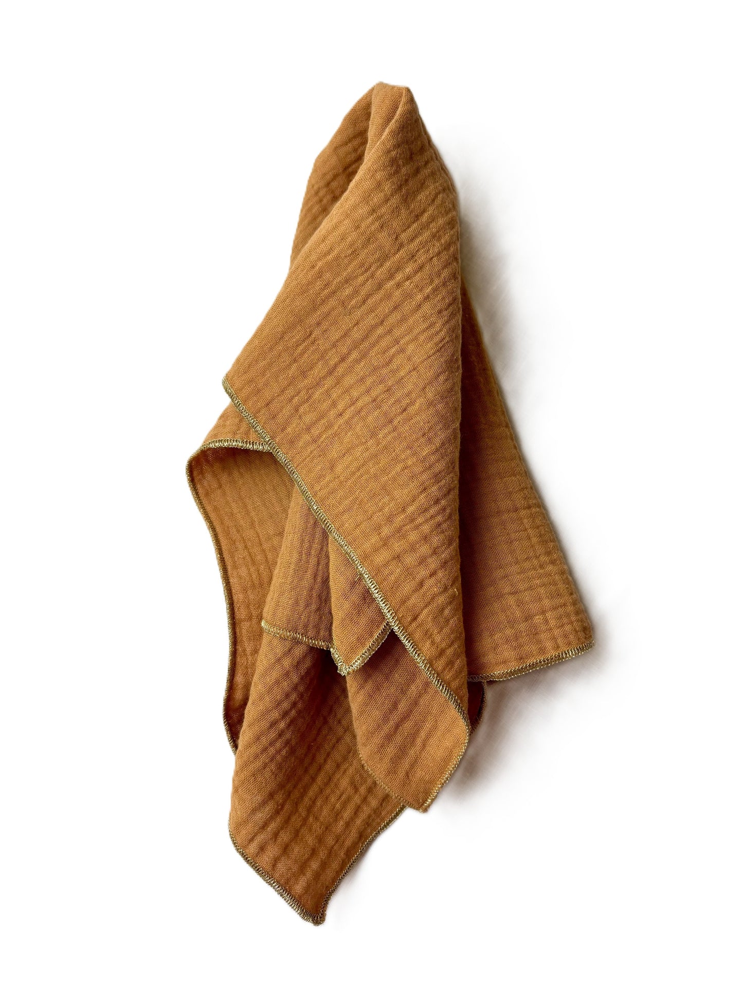 Coffret 4 Serviettes de Table – Gaze de Coton – Léopard, camel et violet – 40x40 cm