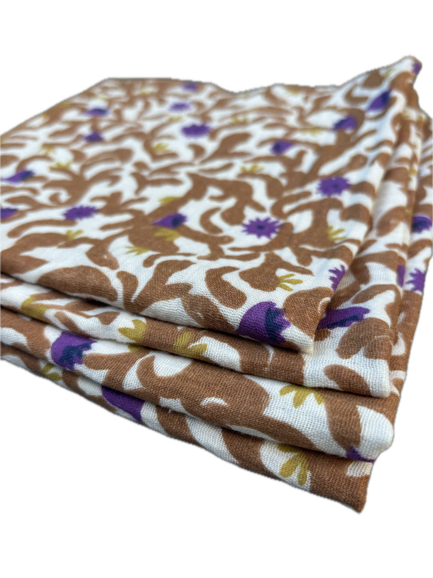 Coffret de 4 serviettes de table Nahili en gaze de coton fabriquées en France