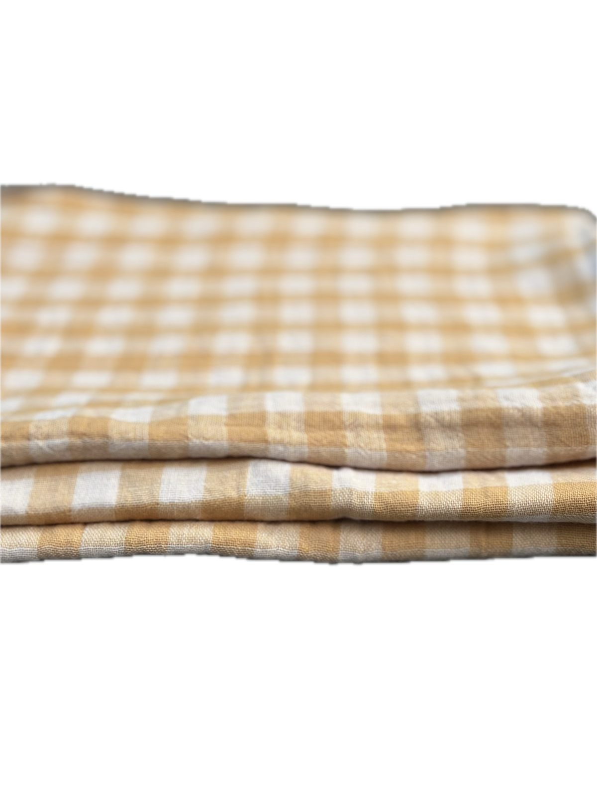 Essuie-Mains × 3 – Vichy Blé – Gaze de Coton – 35×50 cm