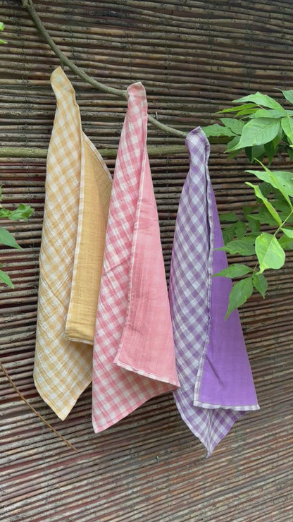 3 essuie-mains vichy blé, barbapapa, et glycine