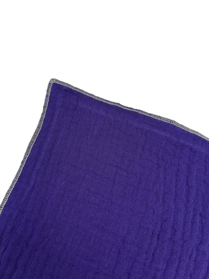 2 Serviettes de Table en Double Gaze de Coton – Violet – 40x40 cm
