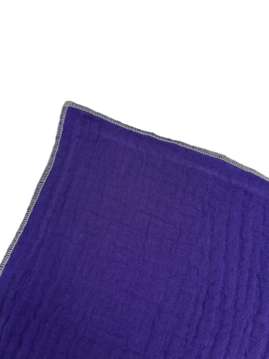 2 Serviettes de Table en Double Gaze de Coton – Violet – 40x40 cm