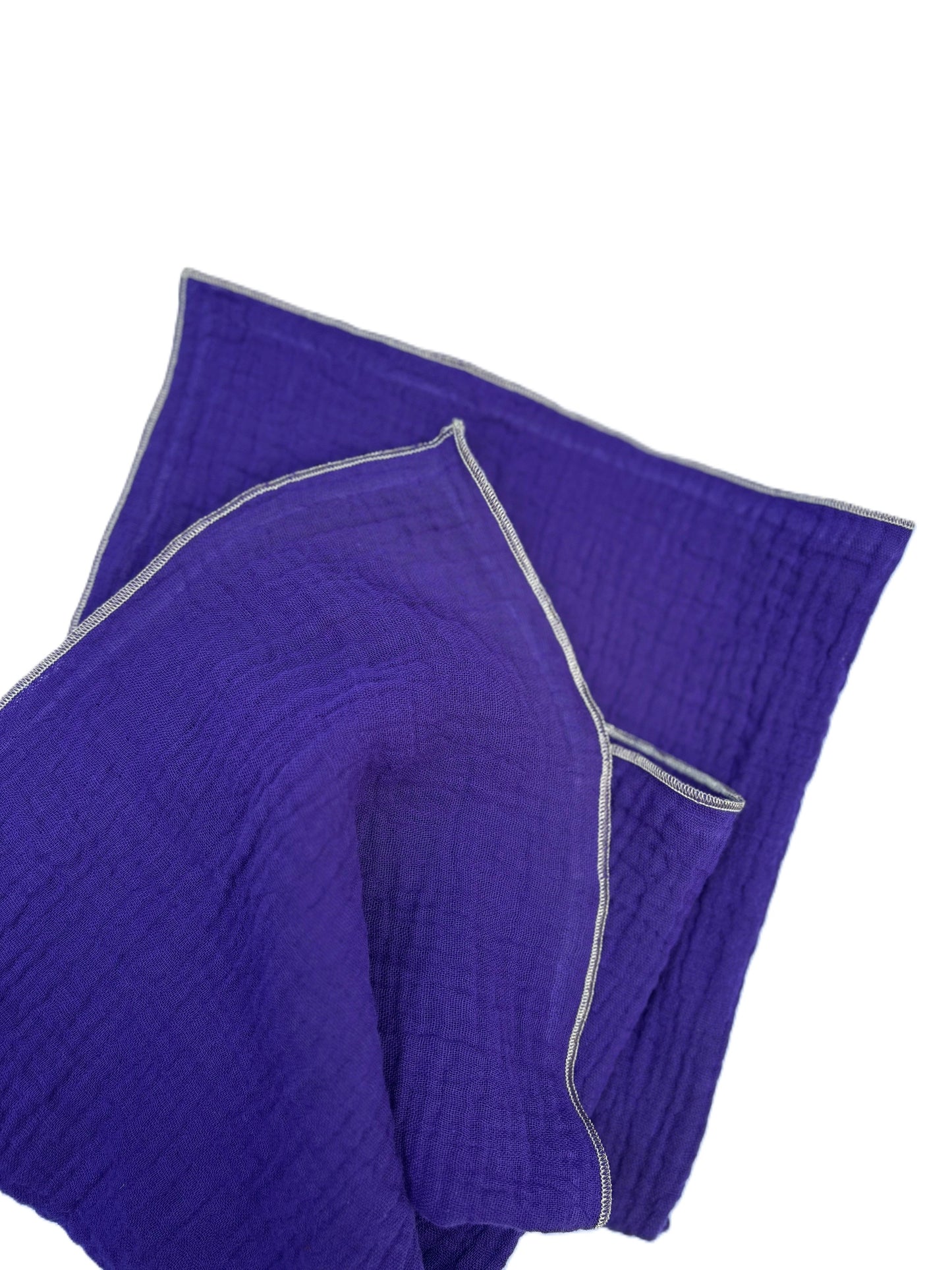 2 Serviettes de Table en Double Gaze de Coton – Violet – 40x40 cm